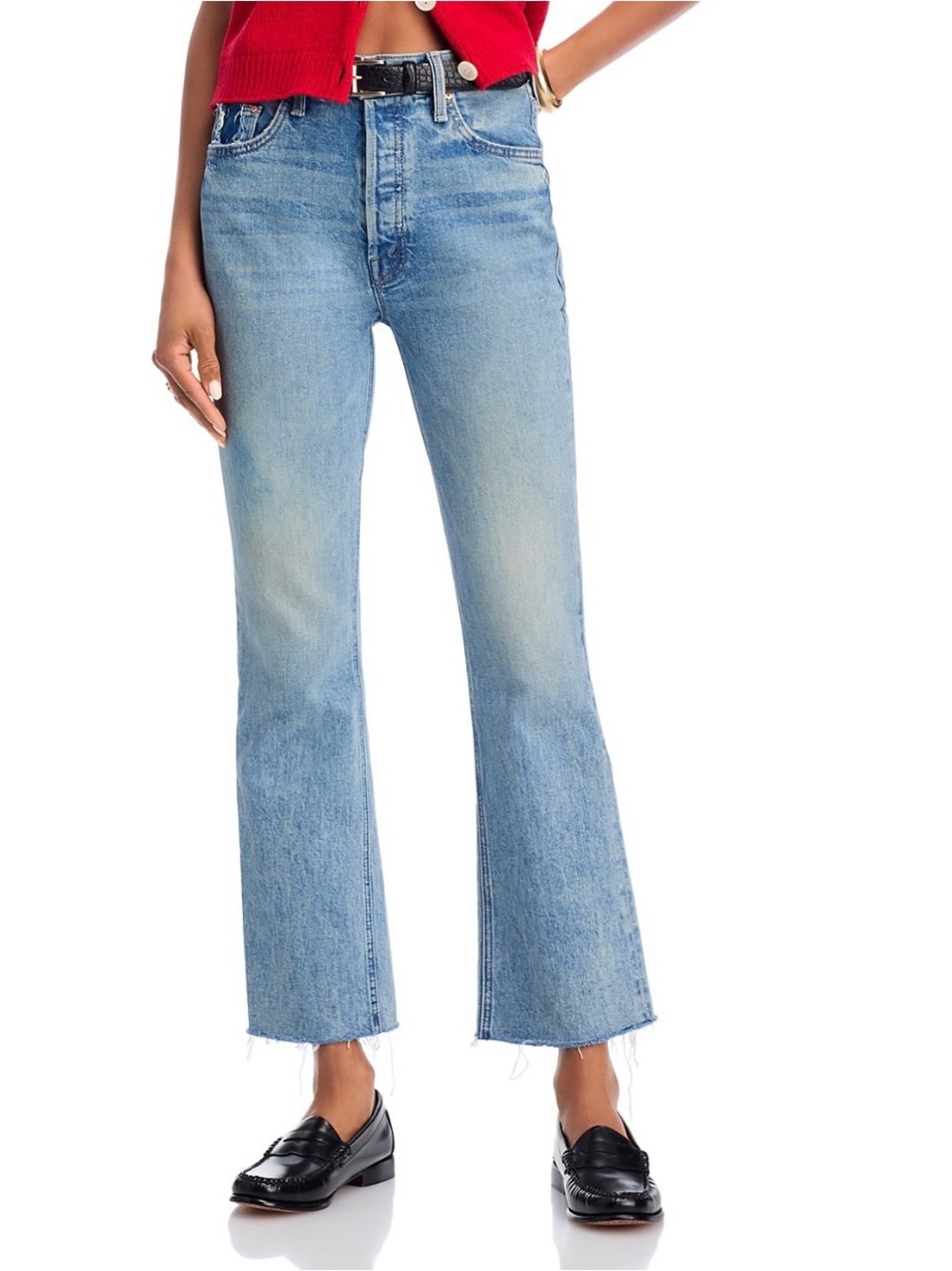 NWT Mother Denim The Tripper Flood Fray in WASH: Left In The Dust. SIZE 27
